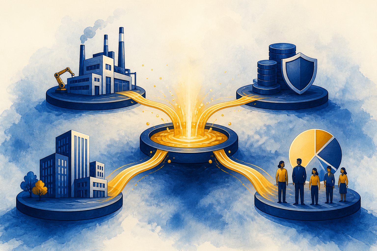 Original editorial illustration explaining how to evaluate a company’s capital allocation