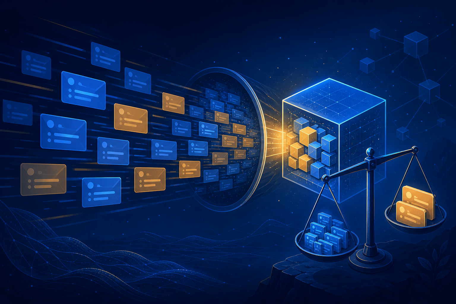 Original editorial illustration explaining how blockchain fee markets work