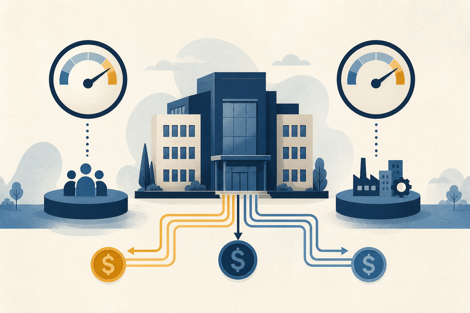Original editorial illustration explaining ROE and ROA
